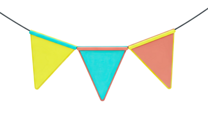 Colorful Triangle Bunting Flags
