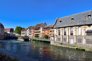 Strasbourg, France -  River 'III' in old historic Petite France quarter