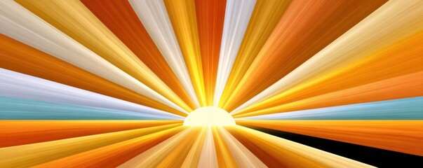 Vibrant yellow sunrise rays background ideal for presentations, designs, and promotional materials
