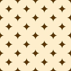 Seamless floral and golden star pattern wallpaper vector design