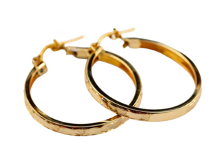 Beautiful golden hoop earrings for stylish wear.
