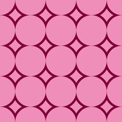 Abstract seamless circle pattern with colorful 3D spheres and textured design