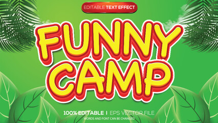 3d text effect funny camp theme © Ardhy