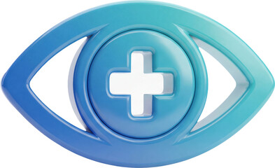 Obraz premium 3D Protect eye Medical Illustration Isolated on Transparent Background for Healthcare Design