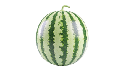 Whole Watermelon with Green Stripes