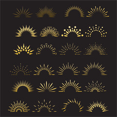 seamless pattern with golden elements
