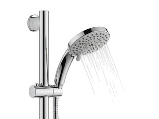Obraz premium Modern chrome shower head with handheld spray