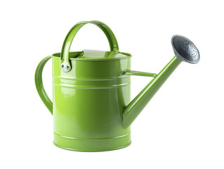 Vibrant green watering can for gardening tasks.