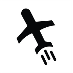 Obraz premium airplane icons. simple solid vector illustration