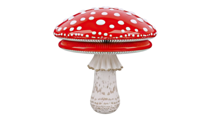 Red and White Spotted Mushroom