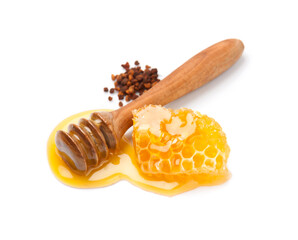 Honeycomb and liquid honey