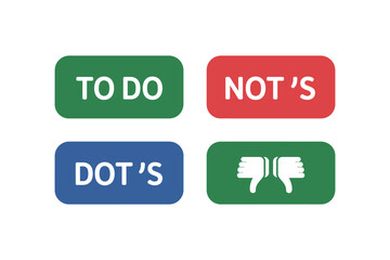 A colorful set of reminder stickers on a clean white background
