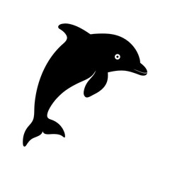 Obraz premium Leaping dolphin silhouette