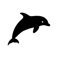 Obraz premium Leaping dolphin in silhouette
