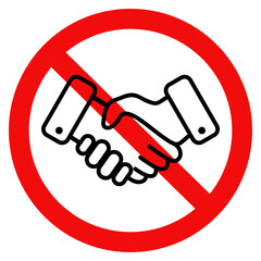 No handshake sign. flat vector illustration design