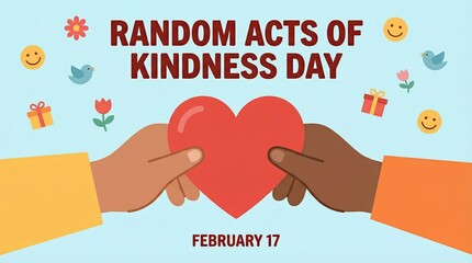 Celebrating Random Acts of Kindness Day with a shared heart symbol on February 17.