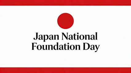 Japan National Foundation Day Celebration with Japanese Flag Symbol.