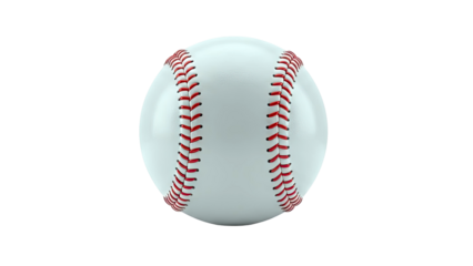 Close-up of a baseball with red stitching