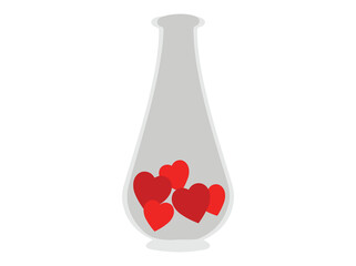 Valentine Day Magic Heart Potion Bottle
