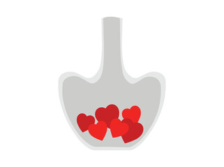 Valentine Day Magic Heart Potion Bottle