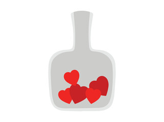 Valentine Day Magic Heart Potion Bottle