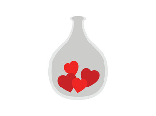 Valentines Day Heart Potion Bottle
