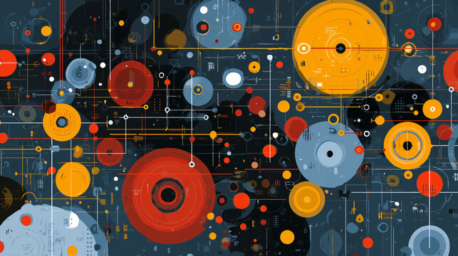 モダンな抽象的なアート。コンポジション