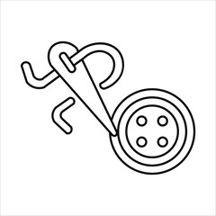 button icons. simple line vector illustration