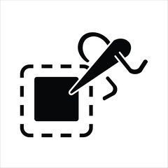 sewing icons. simple solid vector illustration