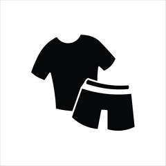 clothes icons. simple solid vector illustration