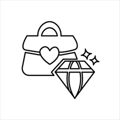 luxury icons. simple line vector illustration