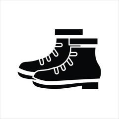boots icons. simple solid vector illustration