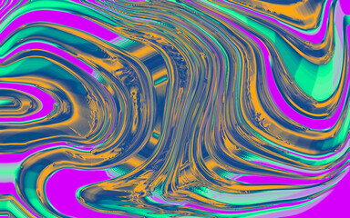 Vibrant Abstract Swirls of Color, Psychedelic Fluid Art, Modern Digital Background