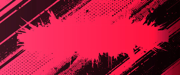 Vector urban grunge banner texture brush stroke banner background