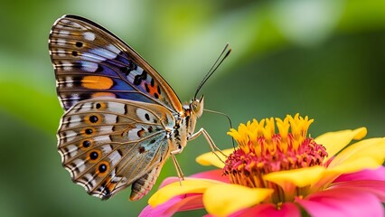Obraz premium butterfly on a flower macro 35mm