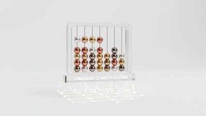 Modern digital abacus visualizing complex financial data for enhanced clarity and systematic
