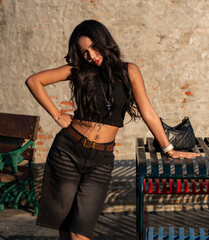 Thai Girl at Restaurant and Lake in Thailand