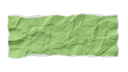 Green crumpled paper torn edge isolated on black background torn paper green paper 1