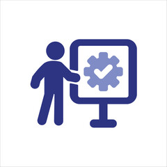 manager operations icons. simple colored vector illustration