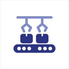 manufacturing icons. simple colored vector illustration