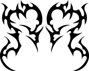 3d Render of Pink Cybersigilism Ornamental Gothic Sigil with Neo Tribal and Cyber Aesthetic