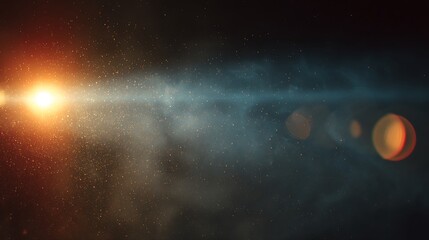 Obraz premium Dramatic abstract with bright light and lens flare effect on a dark background