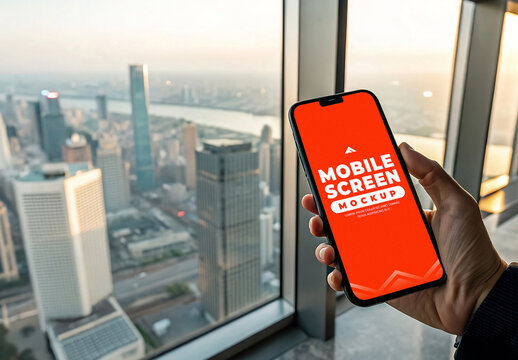 High-Resolution Mobile App UI Mockup for Smartphone Display Presentations