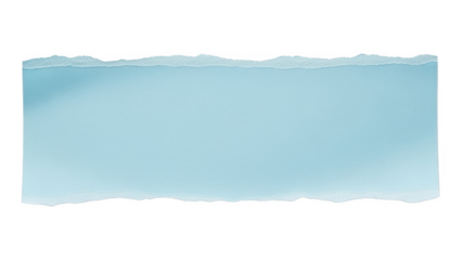 Light blue torn paper edge with rough texture on black background ripped