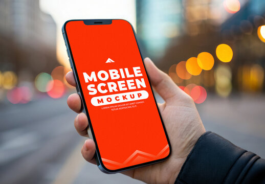 High-Resolution Mobile App UI Mockup for Smartphone Display Presentations