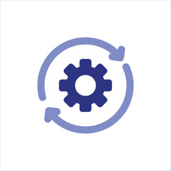 process improvement icons. simple colored vector illustration