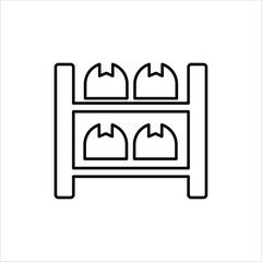 inventory management icons. simple line vector illustration