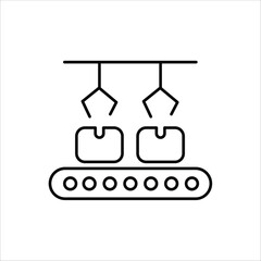 manufacturing icons. simple line vector illustration