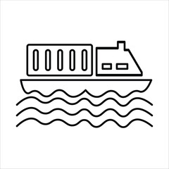logistics icons. simple line vector illustration