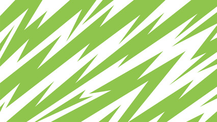 Abstract green zigzag pattern background with bold diagonal lightning shapes, creating a dynamic and energetic look for modern graphic design projects.